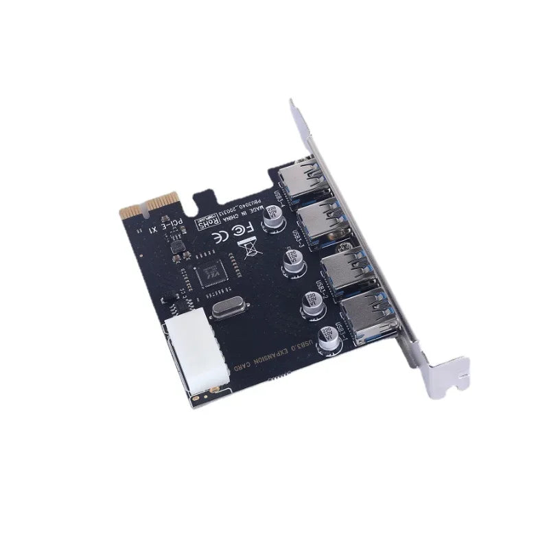 USB 3.0 PCI-E Expansion Card Adapter 4 Port USB 3.0 Hub Internal Header USB 3 To PCIE PCI Express Adapter Card Qme