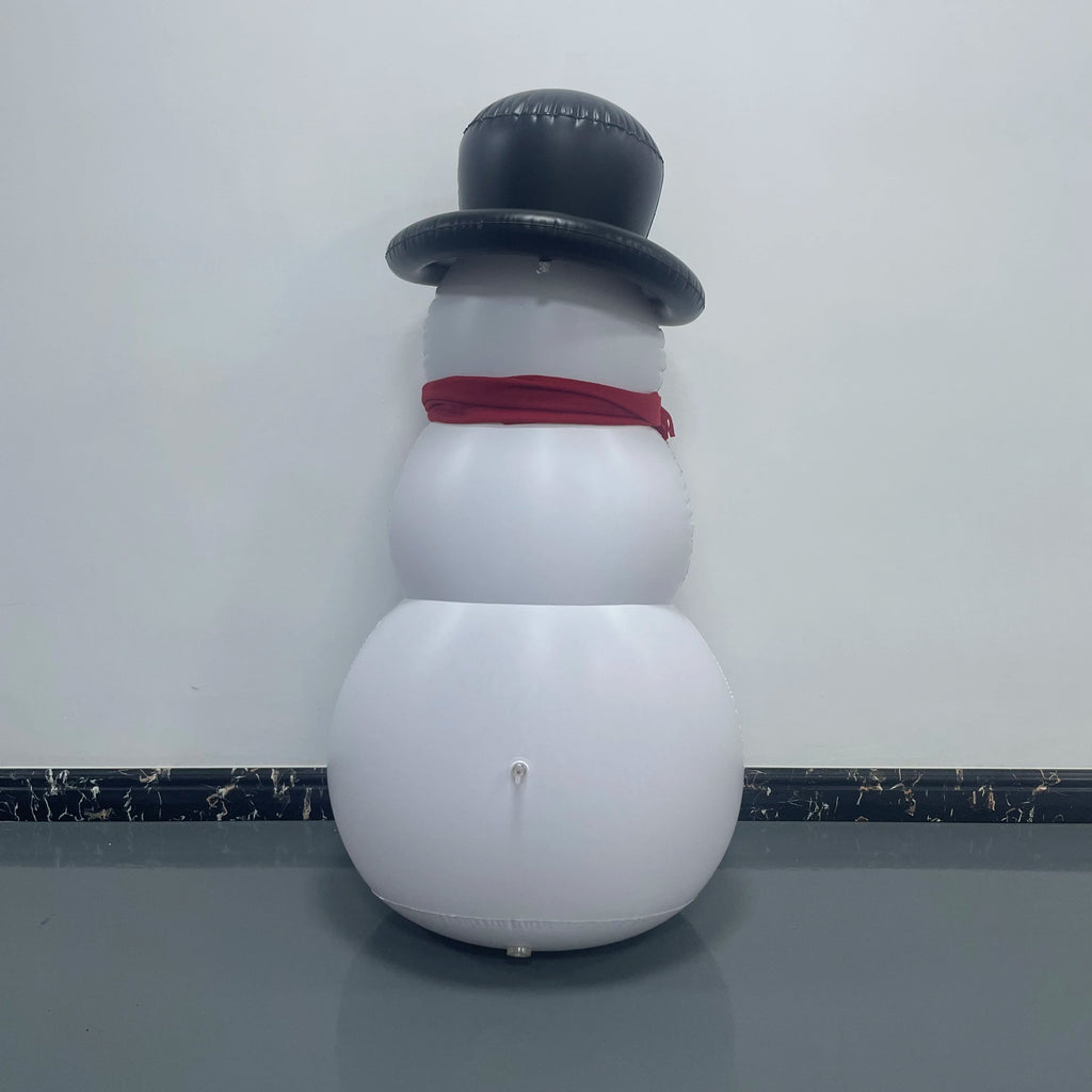 Inflatable PVC Glowing Snowman And Santa Claus Christmas Decorations Outdoor Yard Lighting Air-filled Sturdy Christmas Ornaments Qme