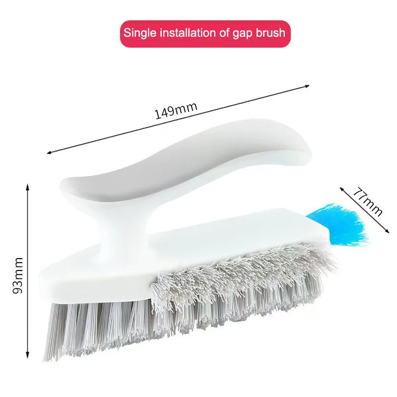 CC114 1 V-shape Crevice Scrubber Brush Kitchen Bathroom Tile Floor Qme white 149mm