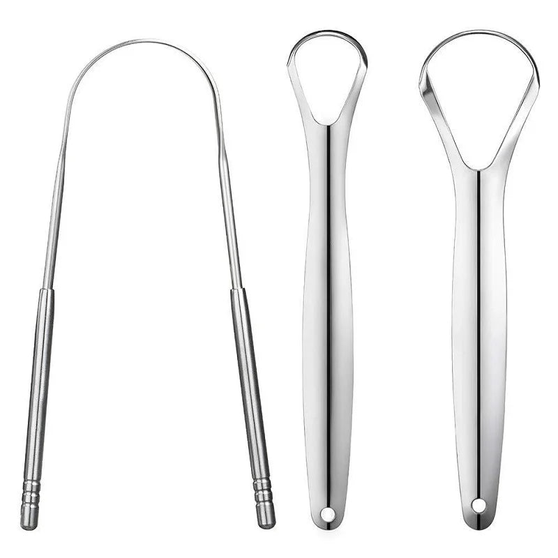 1 Reusable Stainless Steel Useful Tongue Scraper Cleaner Fresh Breath Qme Set China Mainland