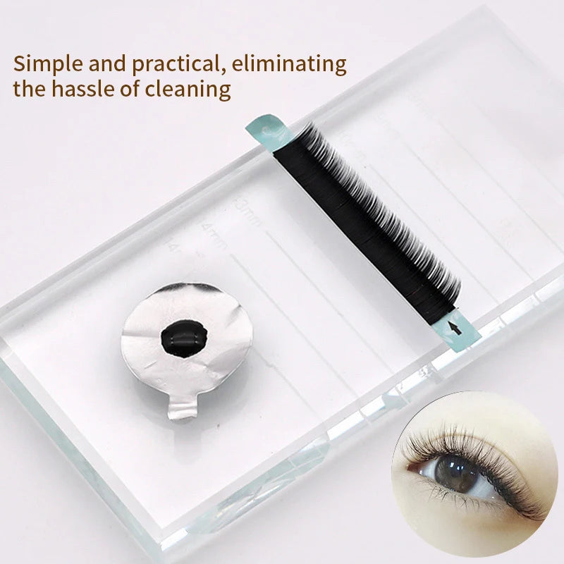 Disposable Eyelash Glue Holder Foil Pallet Extension Pads Lashes Qme