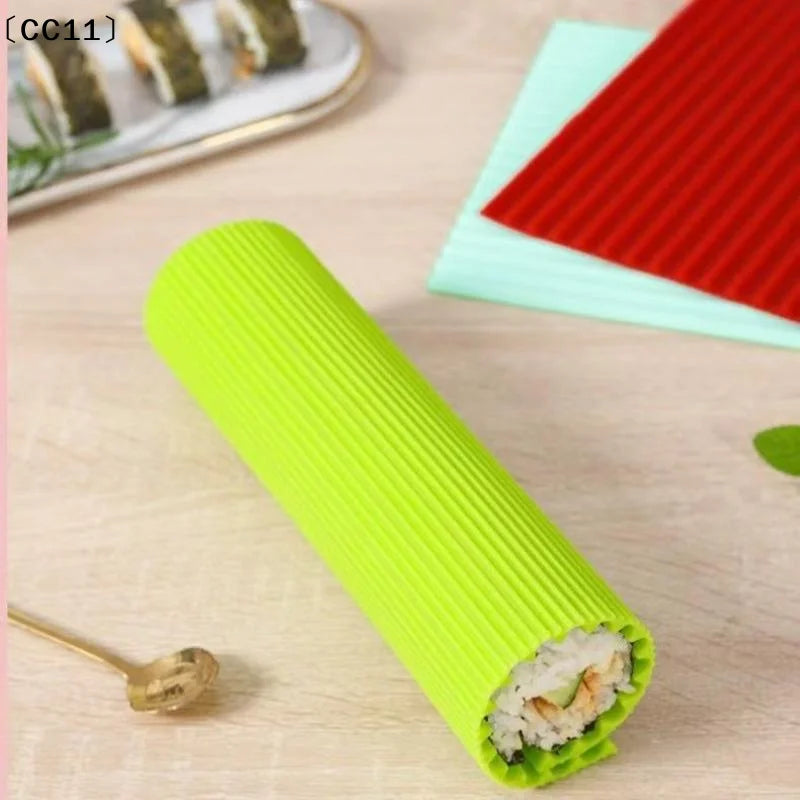 Silicone Hand Roll Sushi Rolling Curtain Bamboo Imitation Japanese Qme