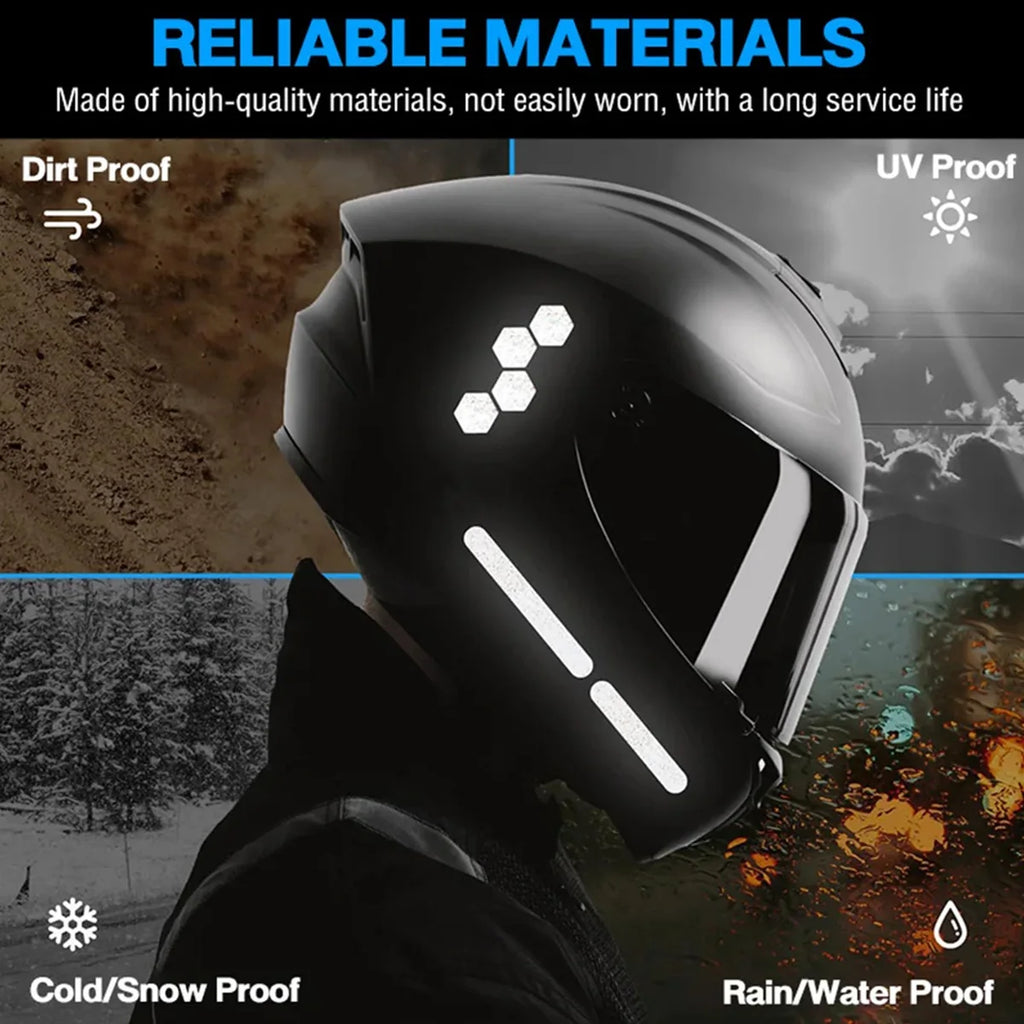 Helmet Warning Reflective Stickers Night Safety Driving Accessories Fluorescent Decorative Sticker Bicycle Moto Car Decal Qme