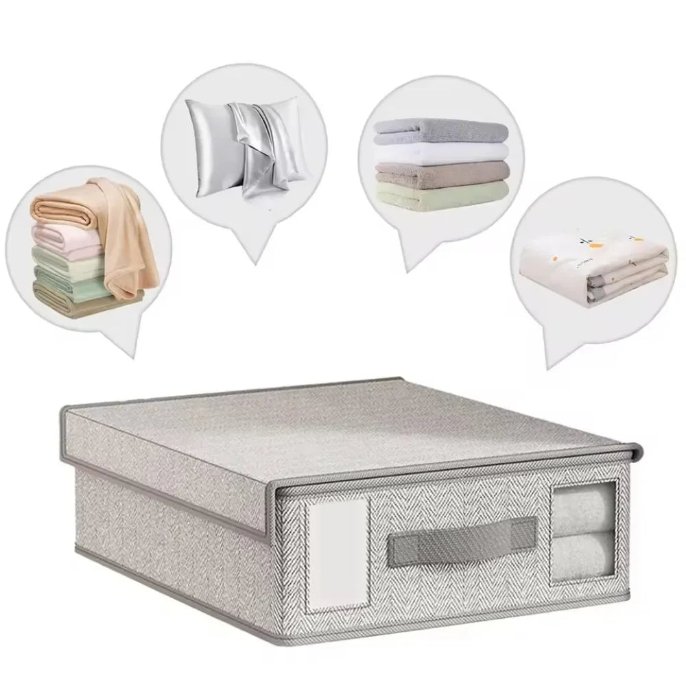 Creative Bed Sheet Storage Box Clothing Fabric Organizer Wardrobe Qme