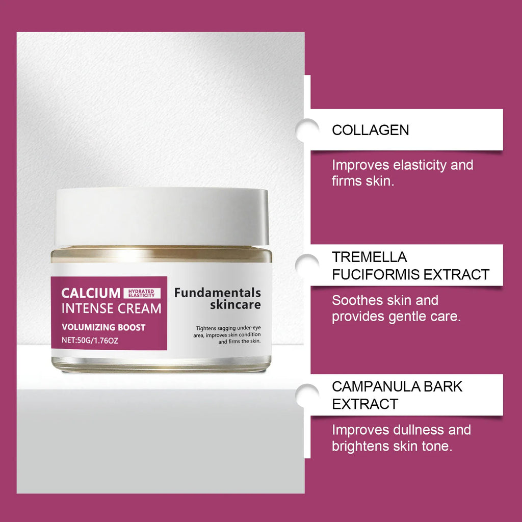 Calcium Intense Cream Tighten Skin Elasticity Enhance Moisturizing Facial Firming Improve Skin Sagging Nourishing Facial Lifting Qme