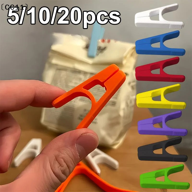 5 10 Random Colored Snack Bag Sealing Clips Easy Carry Food Packaging Qme