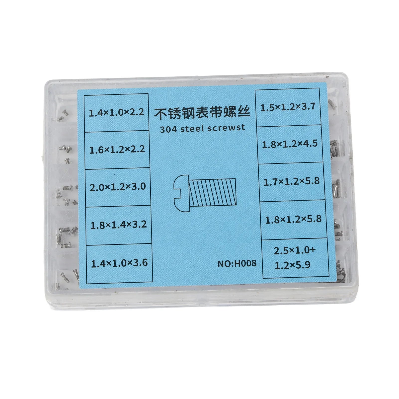 304 Stainless Steel Slot Screws Watch Back Cover Assorted Screws Watch Repair Tools Watch Screw 304 Stainless Steel Watch Screw Qme as pic