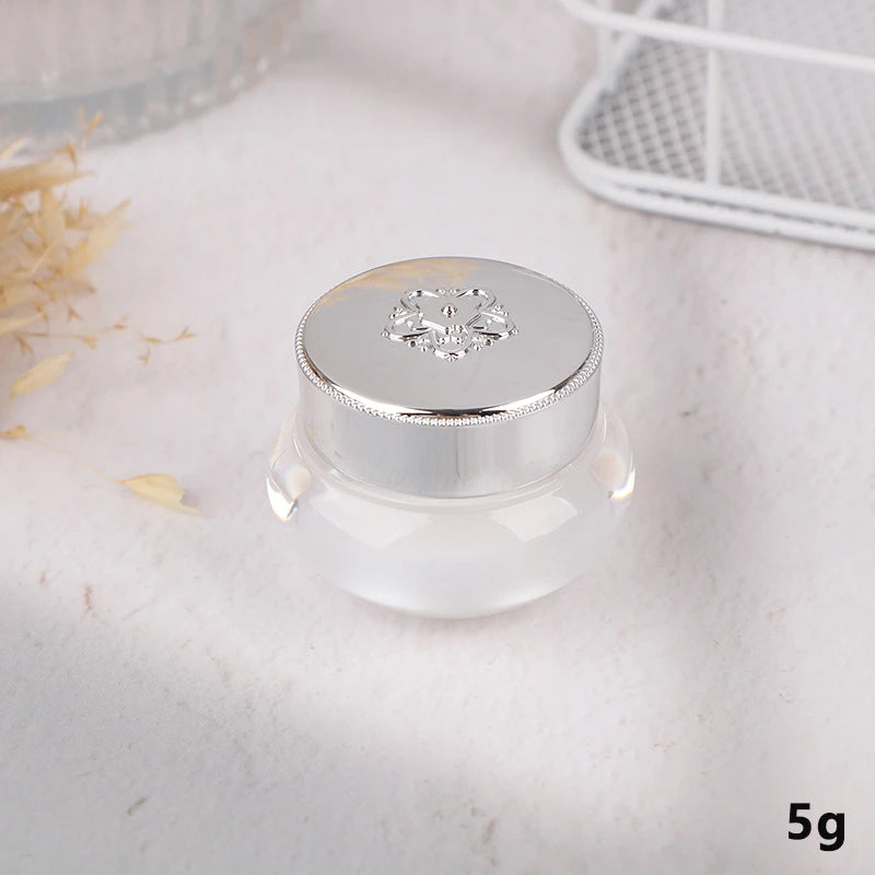 5 10 Empty Refillable Cream Jars Travel-friendly Makeup Skincare Qme A3