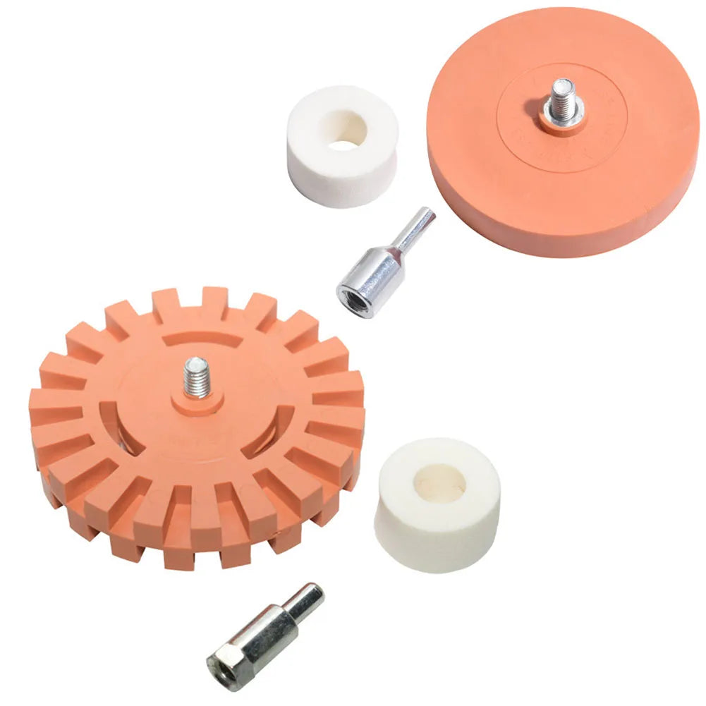 Car Eraser Wheel Adhesives Remover Rubber Wheel Stickers Decal Vinyl Tape Adhesives Remover Wheel Cleaning Tool Qme