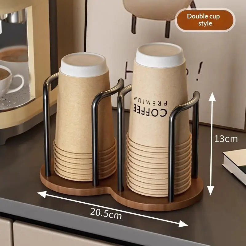 Wood Dispenser Longer Stick Mug Display Stand Organizer Supplies Qme A4