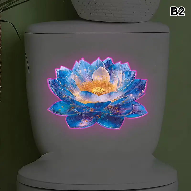 Glow-in-the-dark Toilet Stickers PVC Self-adhesive Removable Wall Qme B2