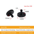 1 4 Dual Nuts Tripod Mount Screw Double Layer Thread Adapter Black Qme B