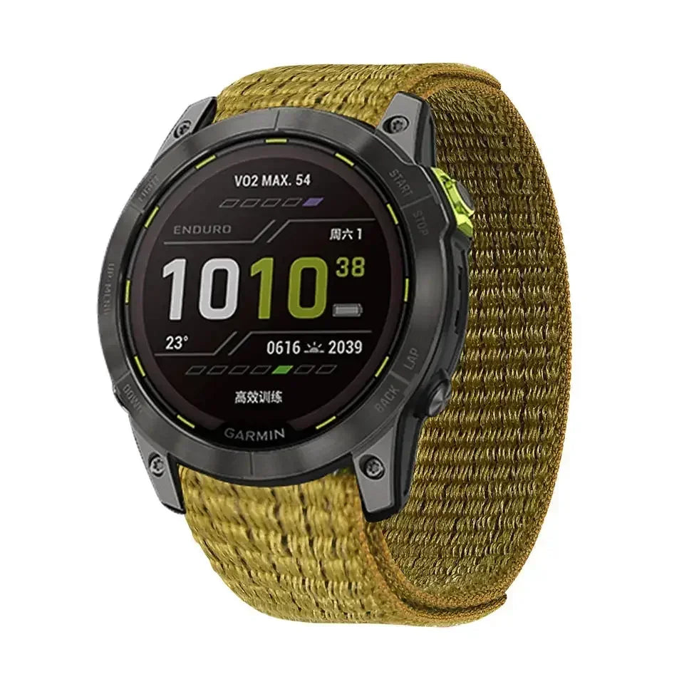 26 20 22mm Nylon Watch Band For Garmin Fenix 7X 6X Pro 7 7S 6 6S 5X 5 5S Plus/Venu 2 Plus Hook and Loop Quick Dry Strap Qme YGR 26mm