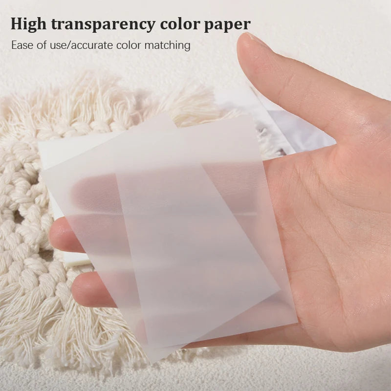 50 Sheets Disposable Manicure Tinting Glue Paper Tearable Transparent Qme