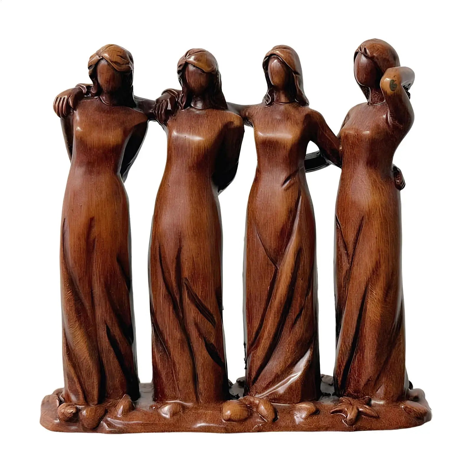 Sister Statues and Figurines Resin Sisters Ornament Sculptures Home Decor for Display Desk Bedside Workplace Living Room Qme