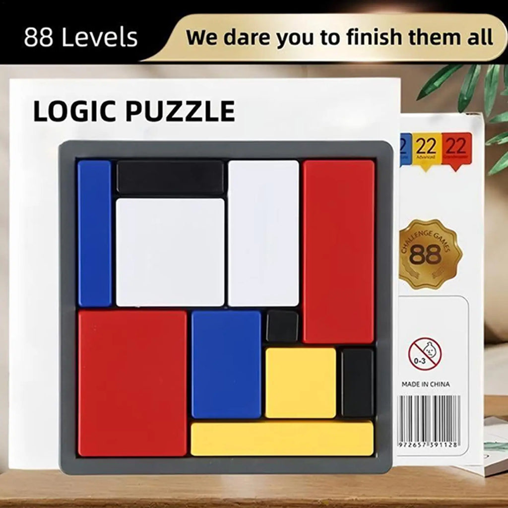 NEW Logic Brain Teaser Puzzles for Kids Intelligence Development Toy with 88 Challenges Mind Challenge Puzzles Blocks for Kids Qme