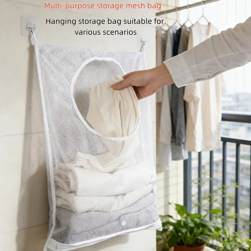 1 Wall-Mounted Laundry Basket, Suitable for Bathrooms,Dormitory And Home Hanging Storage Bags, Hanging Shoe Organizer Qme