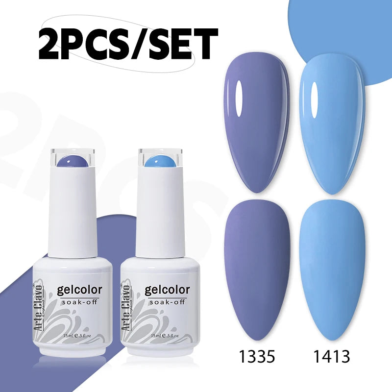 Arte Clavo Gel Nail Polish Base Primer Coat Mix Manicure Semi Qme 1335-B-1413-B