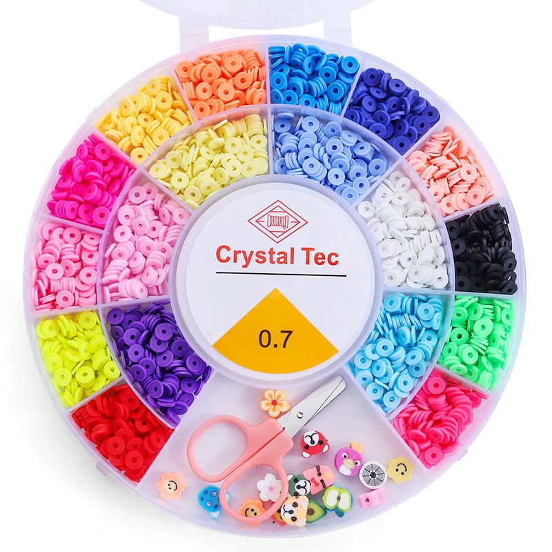 Clay Beads Bracelet Making Kit Seed Letter Alphabet DIY Art Craft Beads Kit with Charms for Jewelry Making Crafts Gifts 8 Styles Qme kit 3