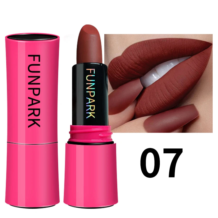 25 Colors Lipstick Non Stick Cup Matte Lip Gloss Waterproof Long Sexy Qme 07
