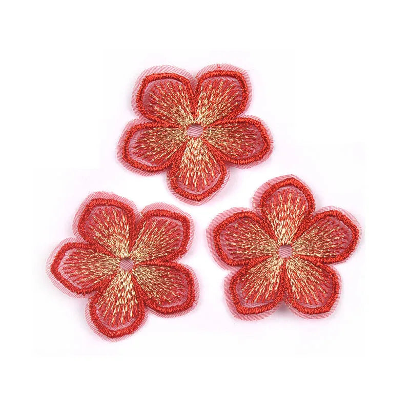 10pcs 4.5cm Big Flower Multicolor Lace Patches Embroidery Appliques For Sewing Clothes Accessories DIY Supplies Handmade Crafts Qme 1