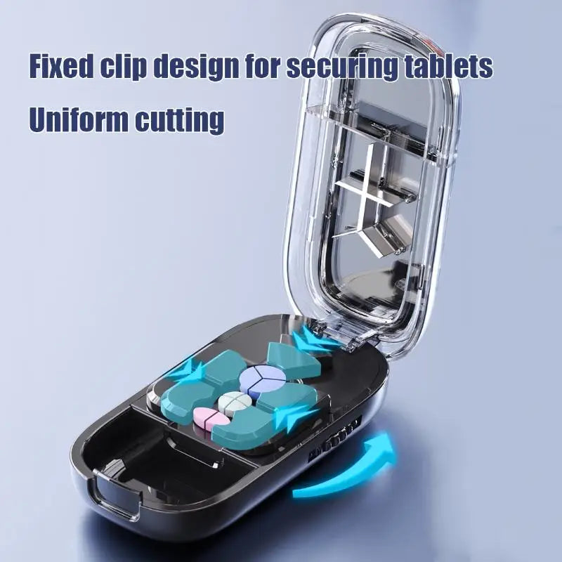 Tablet Splitting Pills Splitter Portable 3IN1 Medicine Cutter Precise Qme