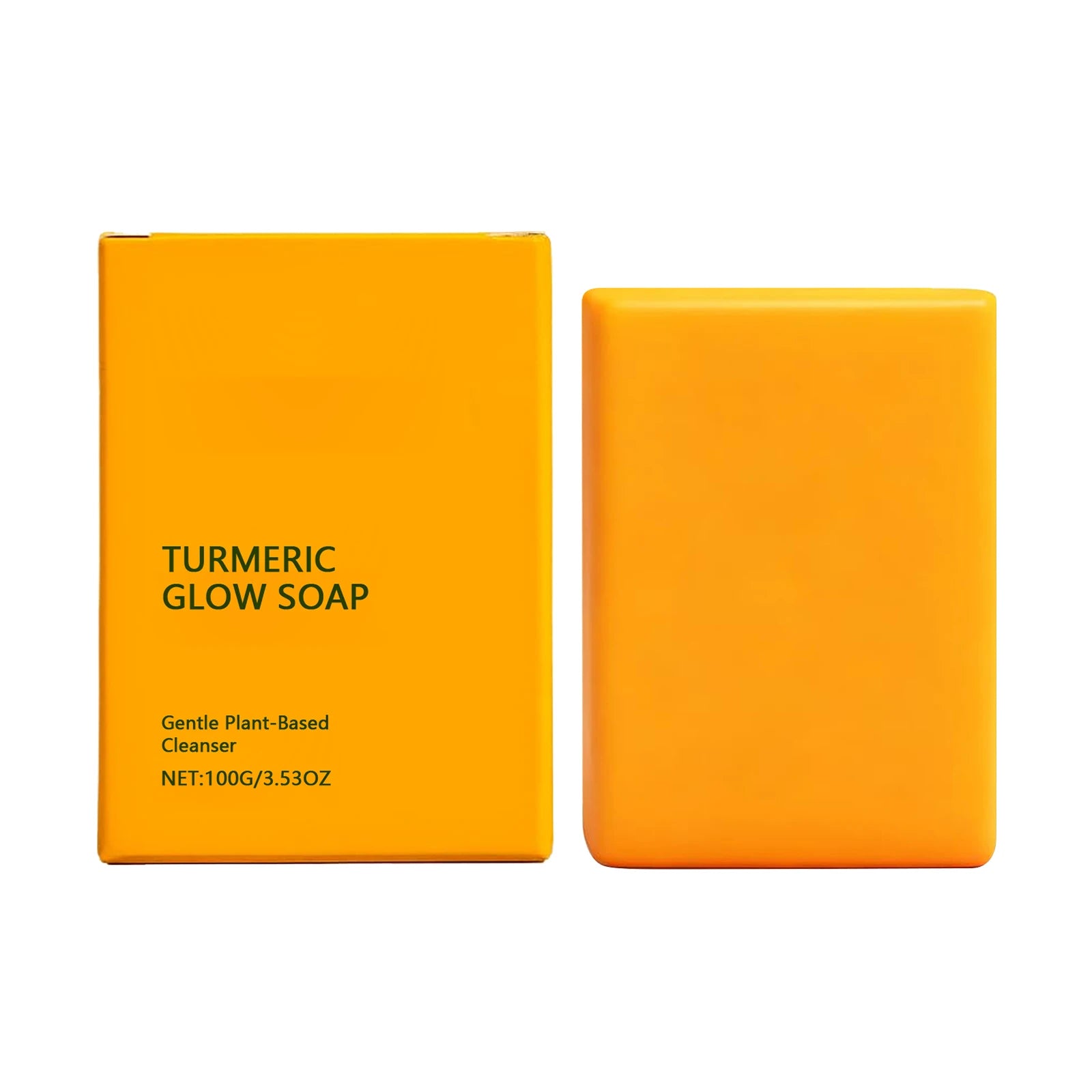 Turmeric Glow Soap Dark Spot Acne Removal Brightening Face Body Soap Even Skin Tone Moisturizing Deep Cleansing Nourishing Bar Qme 100g Boxed