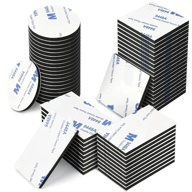 Wall Tape Suitable For Home, Office, Car, Outdoor Use 30pcs Double Sided Tape Qme black