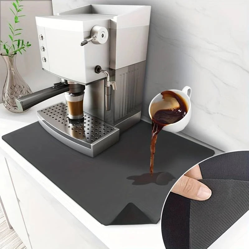 Super Antiskid Large Kitchen Absorbent Draining Mat Super Absorbent Draining Coffee Dish Drying Mat Quick Dry Bathroom Drain Pad Qme
