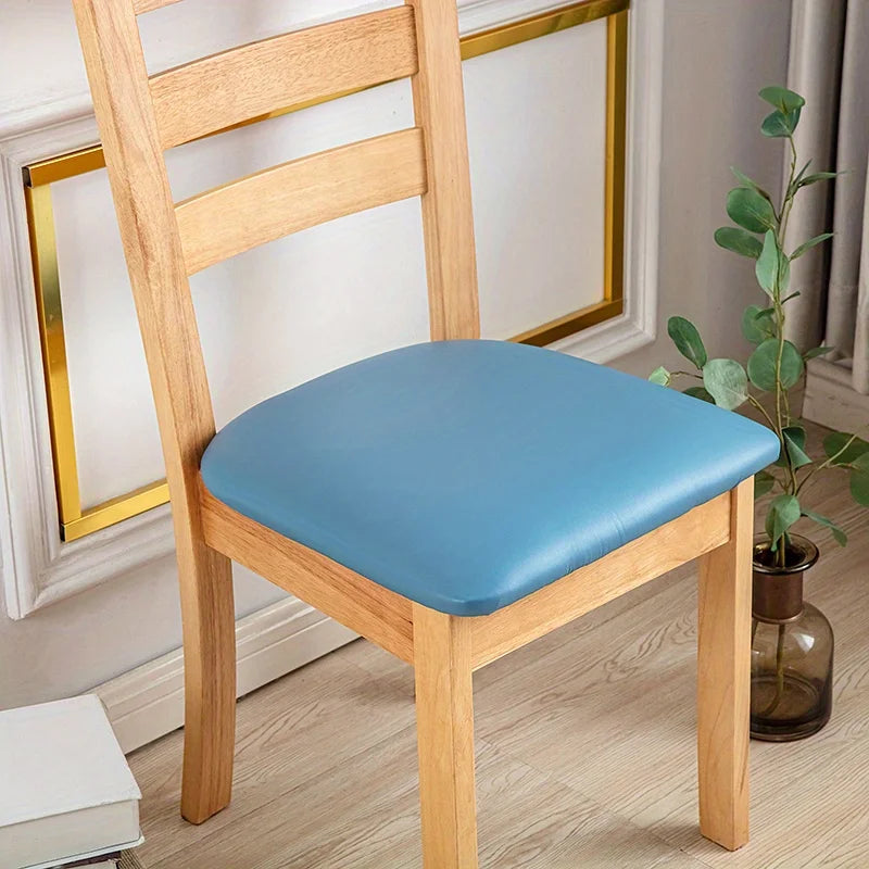 Dining table and chair covers - Detachable seat covers for dining chairs, suitable for use in restaurants, kitchens, hotels Qme BLUE