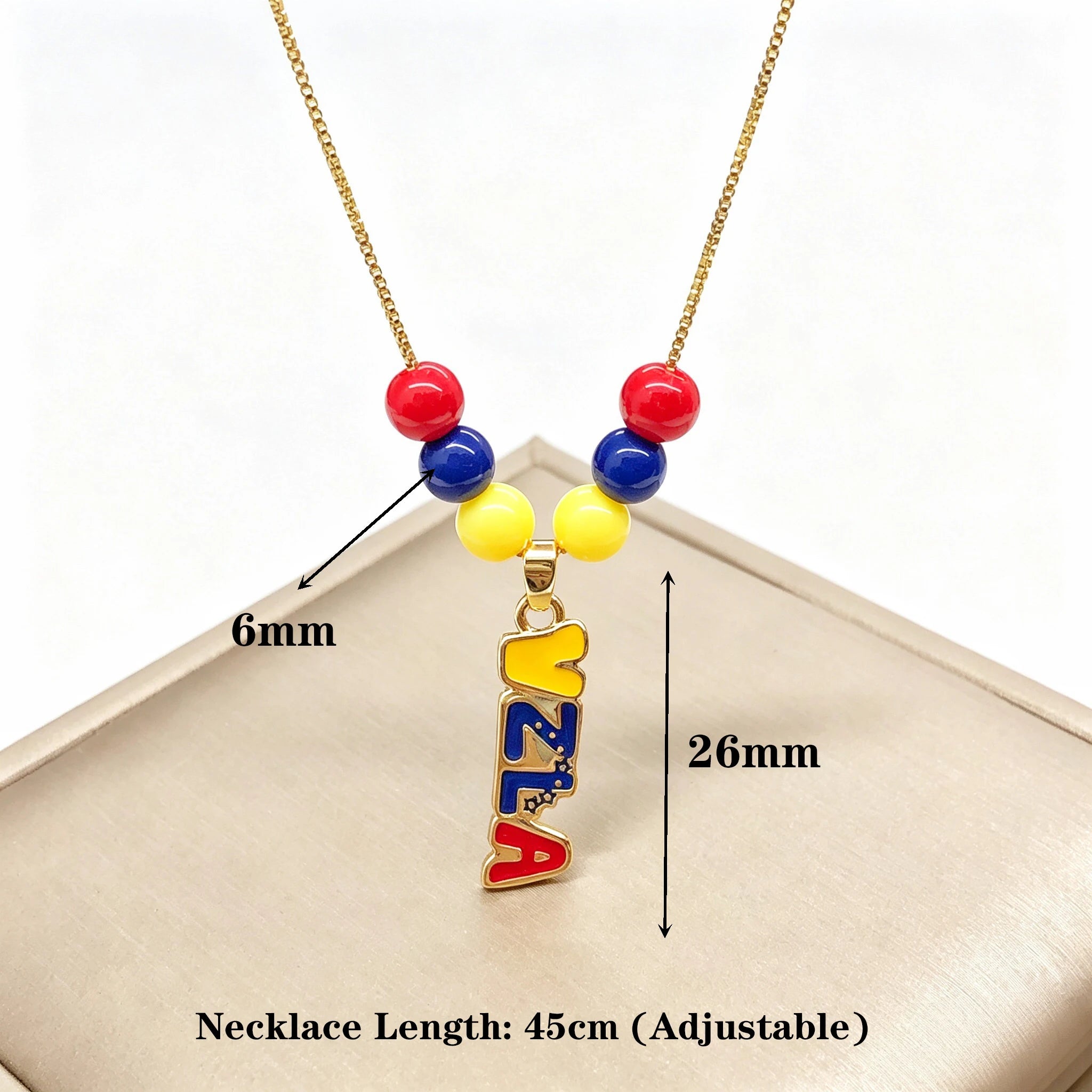 Hot Sale Enamel Art Venezuela Colombia Flag Cross Violin Bird Necklace Gift for Man Woman Daily Party Patriotic Jewelry Choker Qme