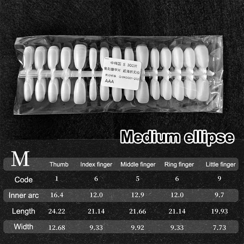 Bag Fake Nail Tips Matte Coverage Transparent False Nails Gel