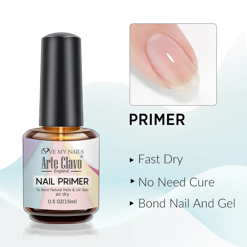 Arte Clavo UV LED Foundation Gel Nail Polish Base Primer Coat Qme 15ml-Primer