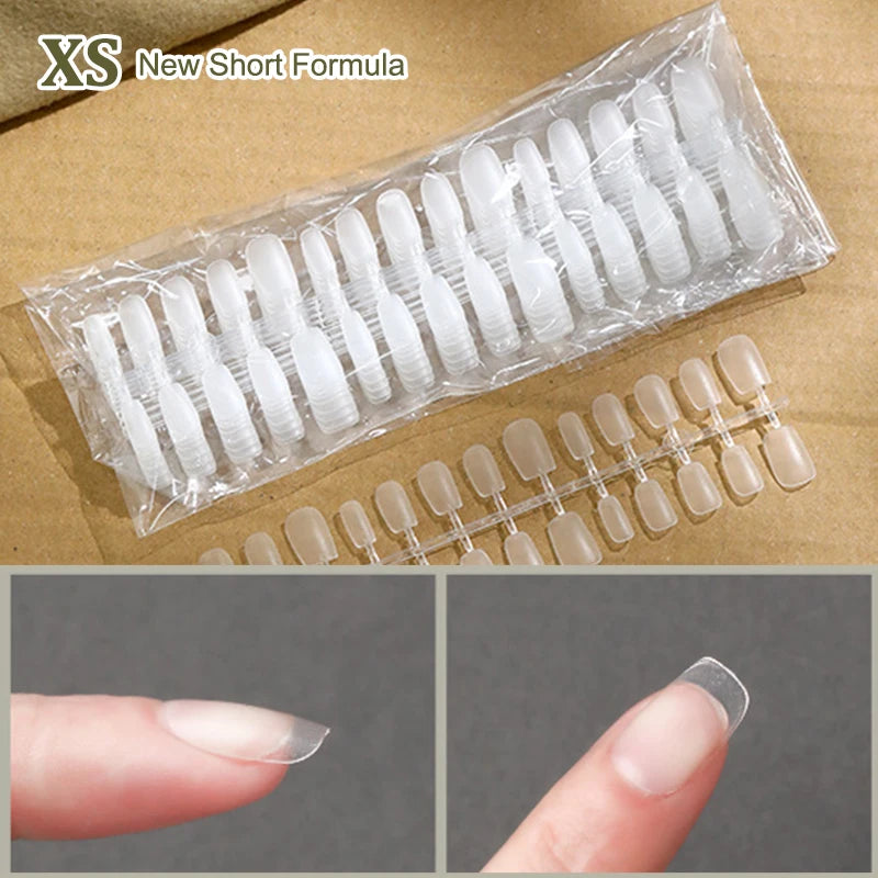 Bag Fake Nail Tips Matte Coverage Transparent False Nails Gel