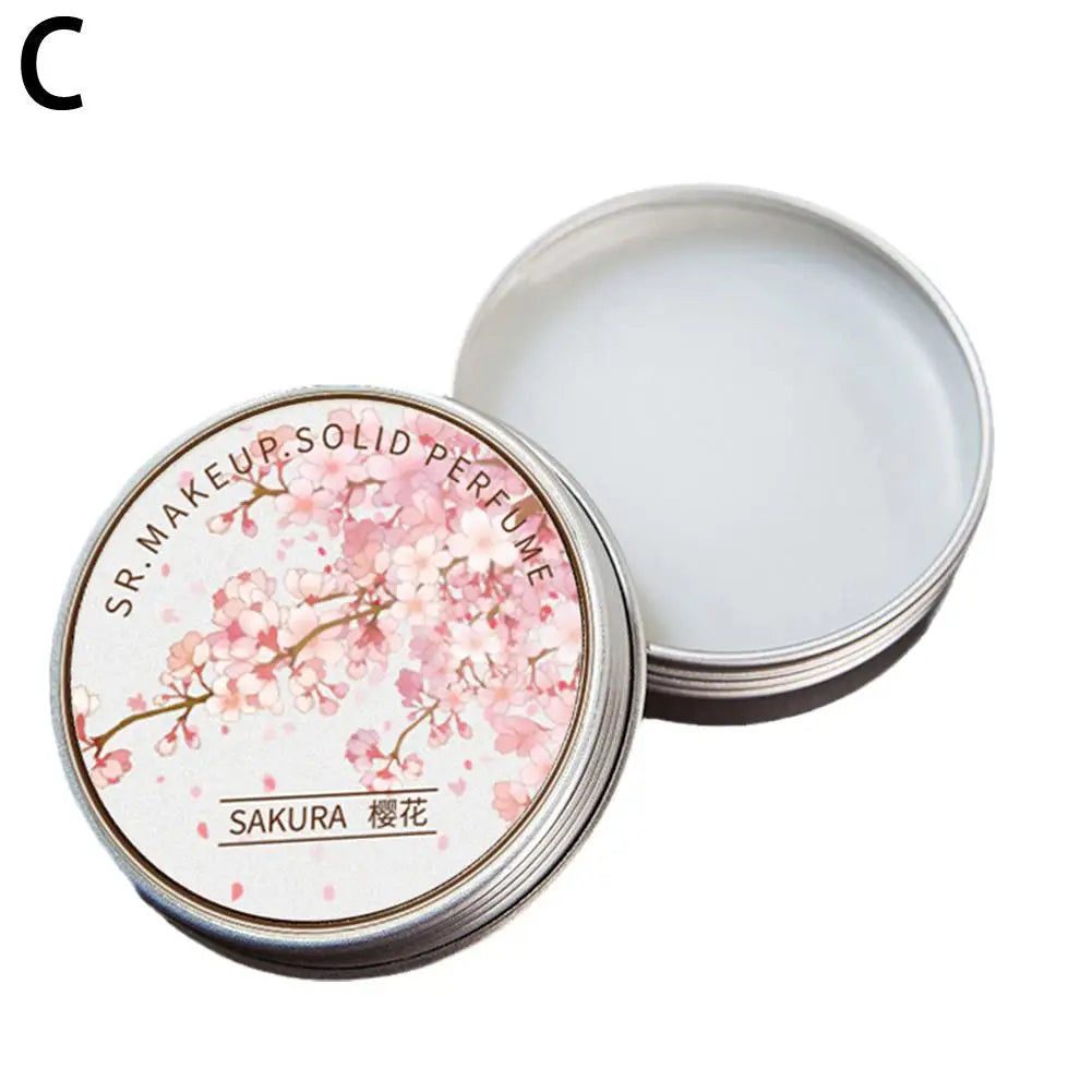 Portable Solid Balm For Women And Men, Refreshing Lasting Fragrance Deodorant, Pocket Size Solid Perfume For Dating, Daily Use Qme cherry blossom