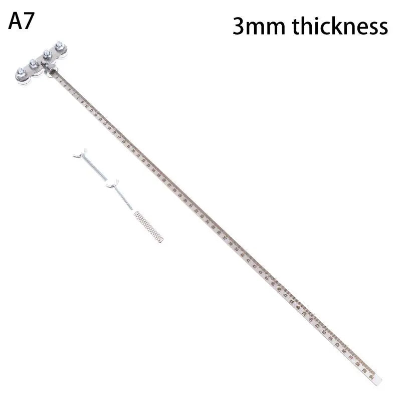 Stainless Steel Bearing Circular Saw Guide Rail Ruler Adjustable Qme A7