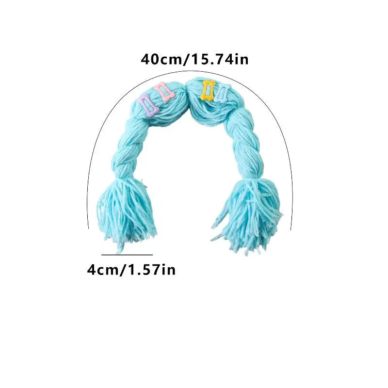 Dress Up Cat Dog Headgear Decoration Accessories Pet Supplies Wig Qme A6