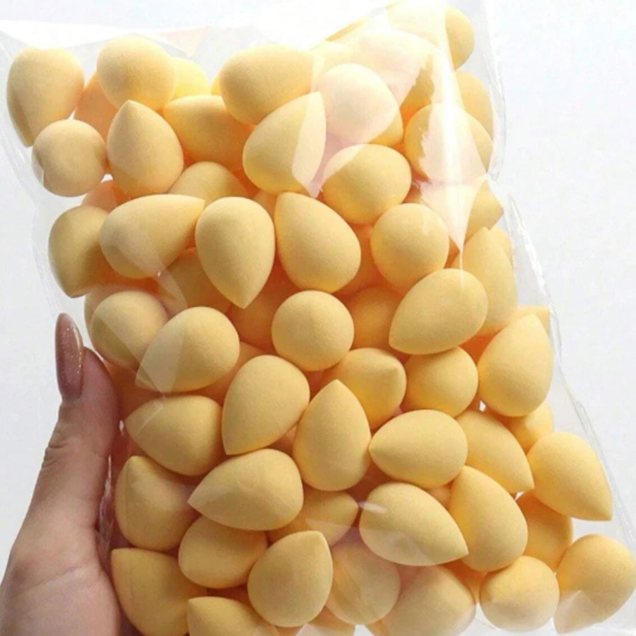 Mini Finger Puff Beauty Cosmetic Foundation Sponge Makeup Blender Qme yellow