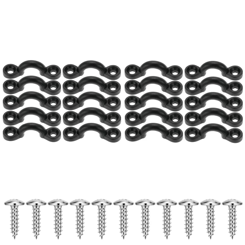 6-20PCS Kayak Clips Nylon Kayak Pad Eye Anchor Point Tool Marine Boats Aquatic Sports Surfing Deck Rigging Kit Boat Accessories Qme 20pcs