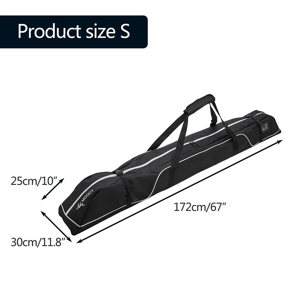 172cm Ski Travel Bag Handle Ski and Snowboard Equipment Travel Bag Waterproof Accessories for Snowboard Goggles Gloves Qme