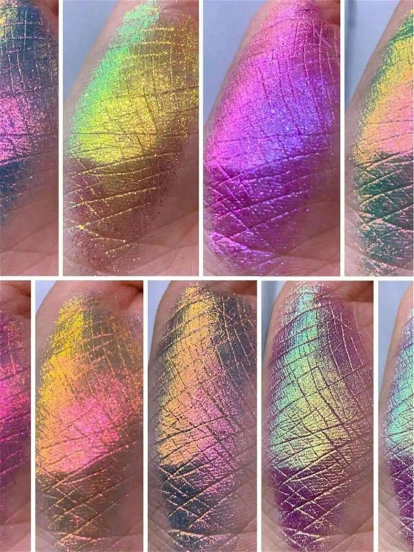 Y2K Polarized Nail Powder Hypoallergenic Chameleon Glitter Art Aurora Qme