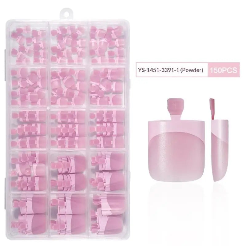 Easy Application Square Matte Full Cover Toe Nail Tips Pedicures Qme 8