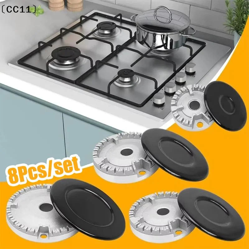 Durable Gas Stove Burner Caps Uniform Flame Even Holes Perfect Home Qme