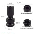 1/2PCS Impact Wrench To Drill Adapter 1/2 To 1/4 Hex Converter Socket Extension Bit Holder For Electric Wrench And Power Tools Qme 1pcs