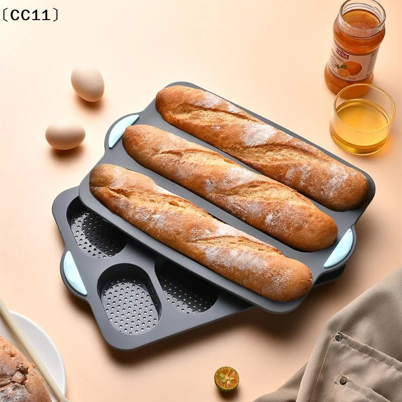 Silicone Baking Mold 3 8 Grid Nonstick Loaf Pan Resistant Bakeware Qme