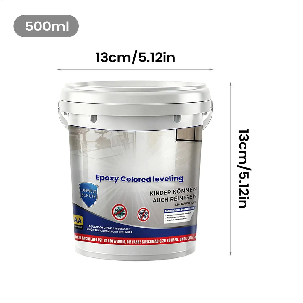 500ml Garage Floor Paint Quick Drying High-Gloss Self-Leveling Coating Epoxy Colored Sand Floor Paint For Indoor Outdoor Garage Qme