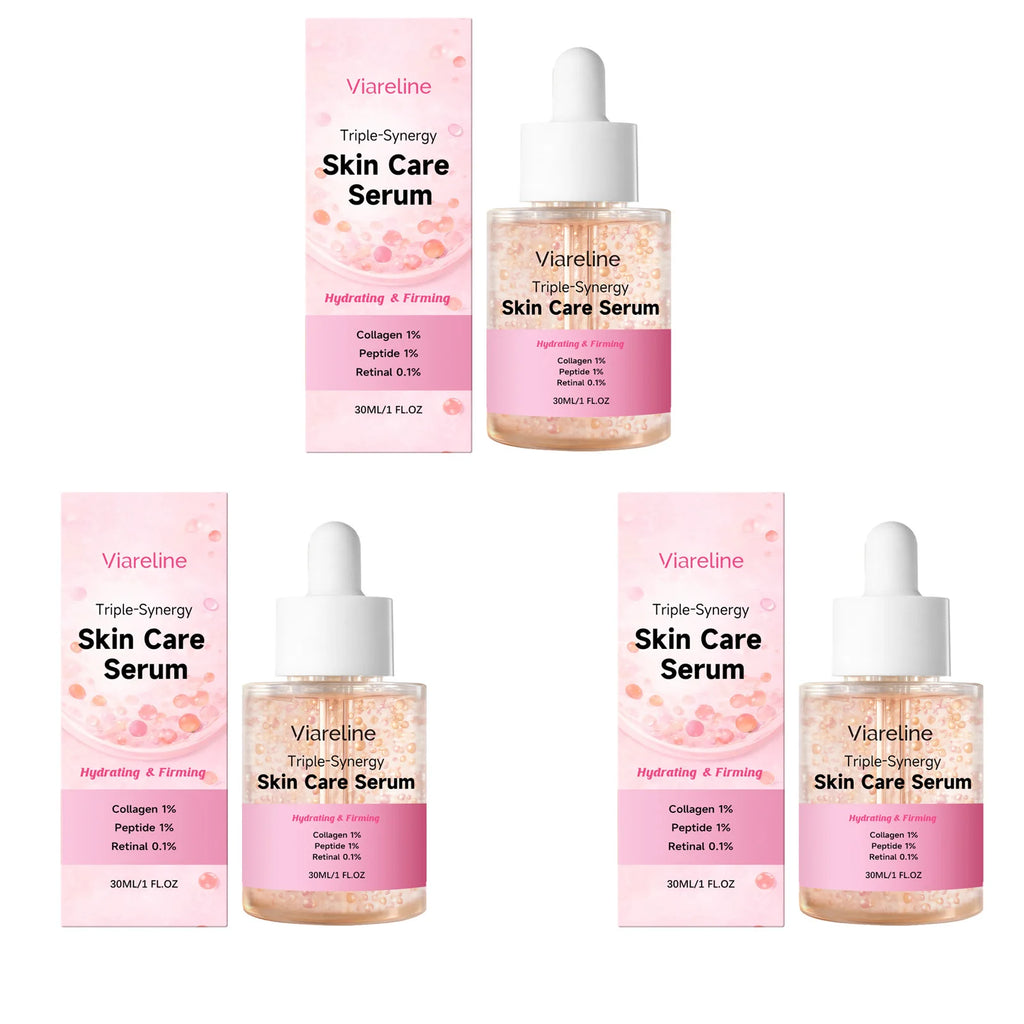 Copper Peptide Serum Retinol Lifting Facial Rejuvenation Anti Sagging Qme 3 X 30ml Boxed