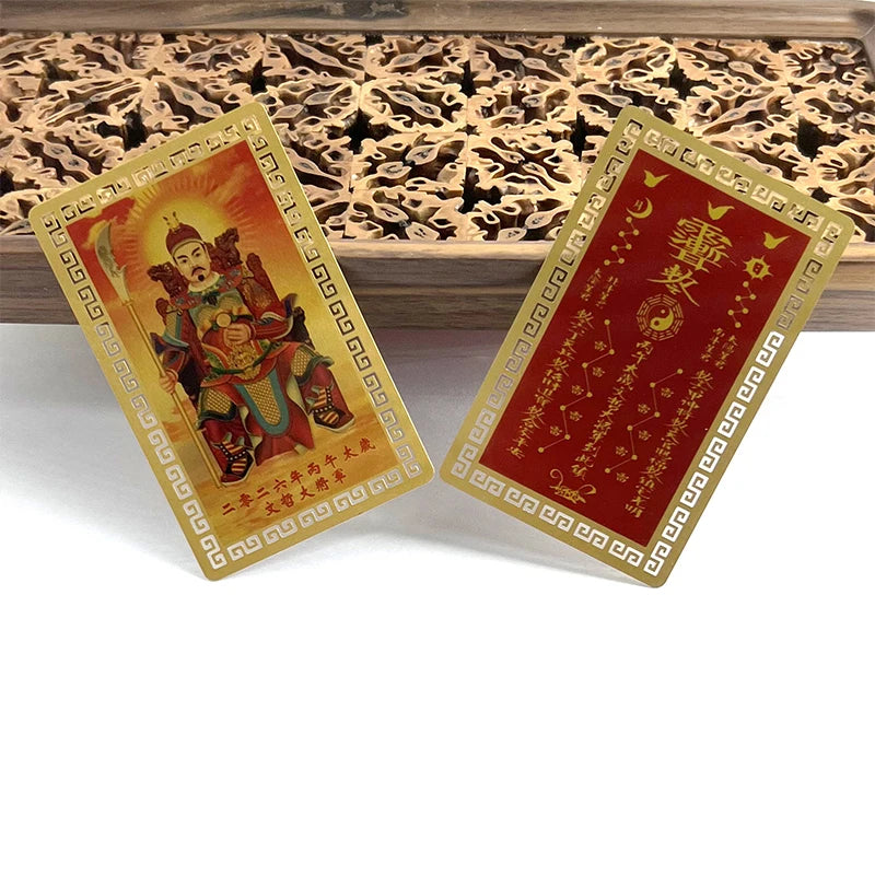 Safe Bring Wealth Treasure 2026 Tai Sui Amulet Card Feng Shui Prayer Qme
