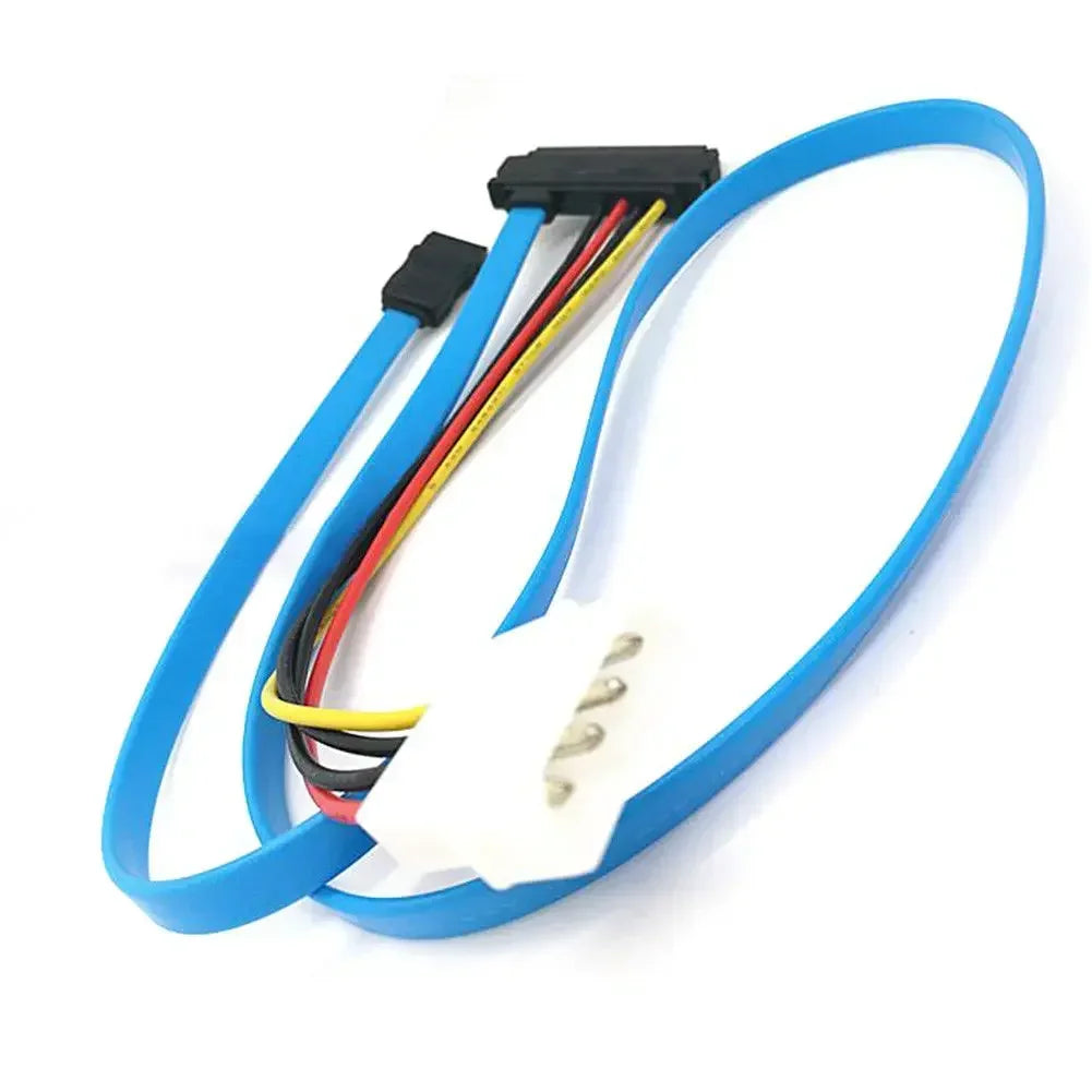 5pcs SAS Serial Attached SCSI SFF-8482 to SATA Cable HDD Hard Disk Drive Adapter Cord 70cm connect SAS controller to SATA hard Qme