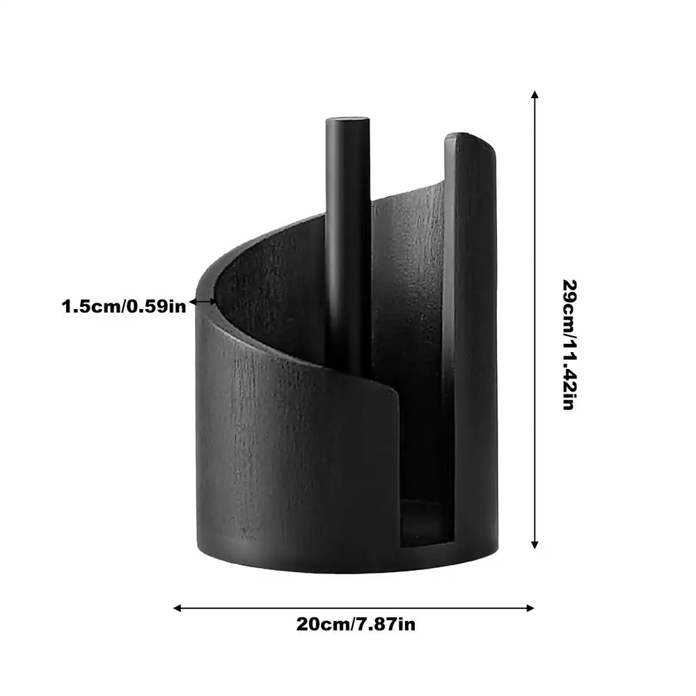 Paper Towel Holder Napkin Dispenser Stand Paper Towel Holder for Kitchen Roll Organize for Bathroom Dining Table Cabinet Qme Black